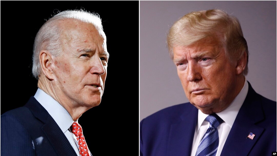 El presidente Donald Trump y su rival en las elecciones del 3 de noviembre, Joe Biden (AP Photo/File).