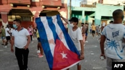Protesta del 11 de julio de 2021 en Cuba.