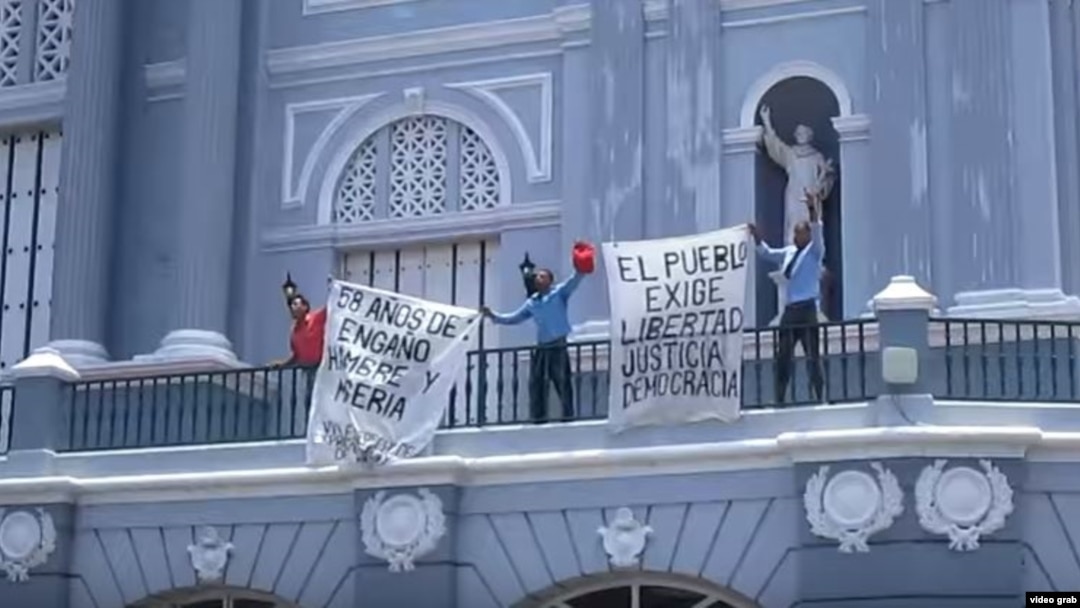 Protesta en Santiago de Cuba.