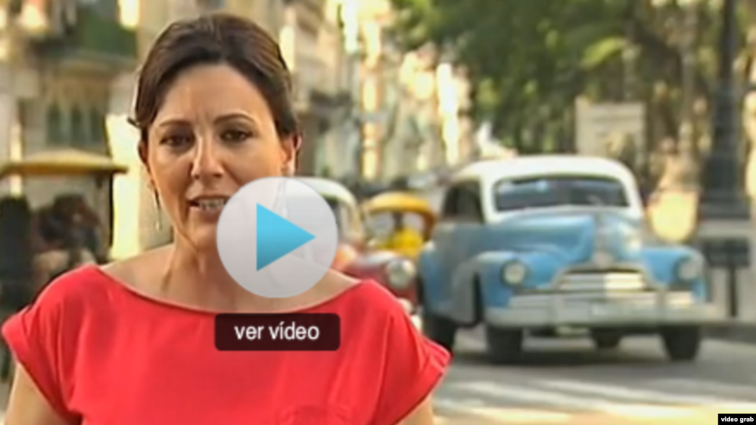 Una corresponsal de Tele Diario de Televisión Española en Cuba.