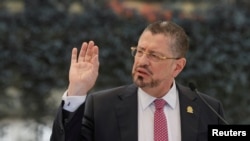 El presidente saliente de Costa Rica Rodrigo Chaves.