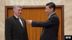 El presidente chinoMiguel Díaz-Canel, a su llegada Pekín (China) hoy, martes 18 de junio de 2013.ue se engloba en una gira por la región que le llevará a Vietnam y Laos. EFE/Ed Jones