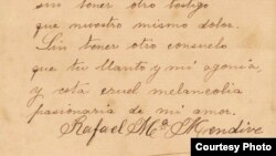 Manuscritos e imágenes de Rafael María de Mendive y María Sánchez de Fuentes 