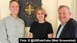 Hammer sostuvo  reuniones con Sean Callahan, presidente de Catholic Relief Services, y Carmen María Noda, directora de Cáritas Cuba.