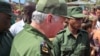 Miguel Díaz-Canel durante su visita a Guantánamo tras el paso del huracán Oscar