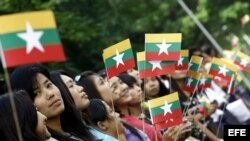 En el aeropuerto de Yangon, Myanmar. 