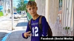  Jonathan David Muir Burgos, de 16 años, detenido tras las protestas en Morón, Ciego de Ávila. 