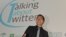 El director general de Twitter UK Tony Wang durante la inauguración  de las jornadas " Talking About Twitter".