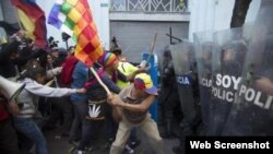 Protestas en Ecuador.