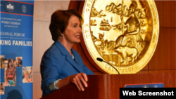 La líder demócrata en la Cámara de Representantes, Nancy Pelosi.