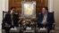 En la foto el diputado iraní Yousefian Molla (d), a cargo de la "amistad" con Cuba, y el Encargado de Negocios cubano Paulovich Escalona