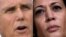 Una combinación de fotos muestra a Mike Pence y Kamala Harris.
