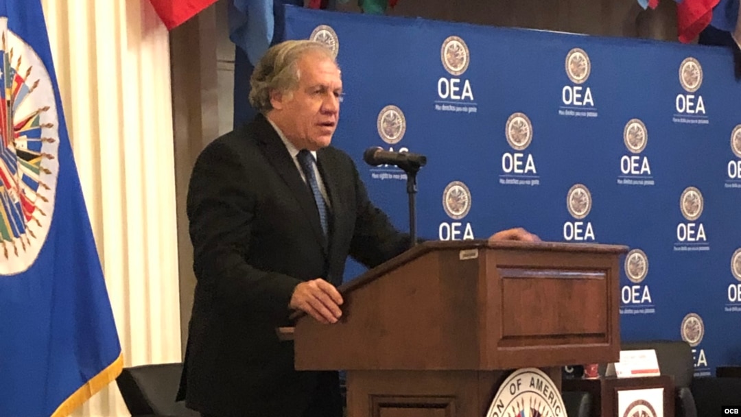 Luis Almagro en la conferencia de la OEA sobre las"misiones médicas" de Cuba