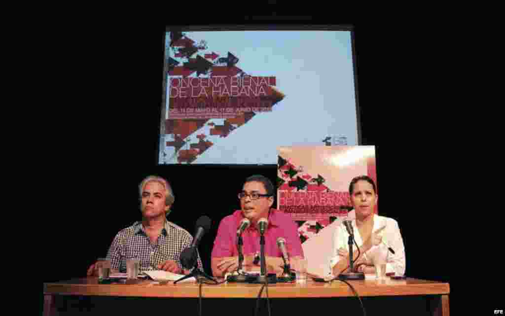 Este martes 8 de mayo, en el Museo de Nacional de Bellas Artes se desarroll&oacute; la Conferencia de Prensa de la Oncena Bienal de la Habana. Lideraron el encuentro Jorge A Fern&aacute;ndez&amp;nbsp; Torres,&amp;nbsp; Director de la Bienal de La Habana; 