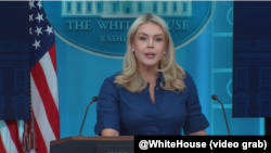 La secretaria de prensa de la Casa Blanca, Karoline Leavitt, el 8 de abril de 2025. 