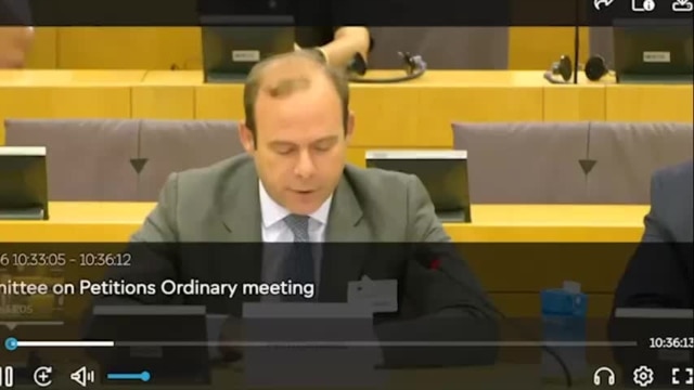 Matías Jove, Asociación Española Cuba en Transición ante el Parlamento Europeo el 15 de julio de 2026. - julio 15, 2026