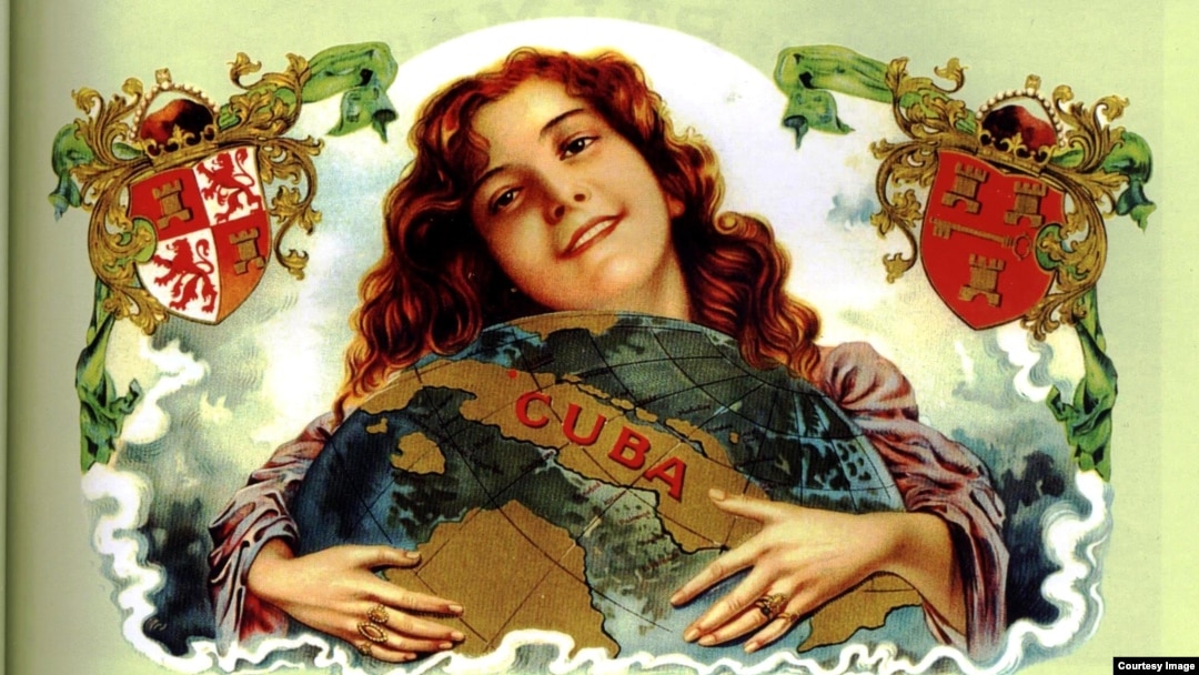 Etiqueta de una caja de tabaco, circa 1902.