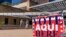 Un cartel identifica un punto de votación en las elecciones del Supermartes, en Rio Grande City, Texas, este 5 de marzo de 2024. (Suzanne Cordeiro/AFP)