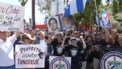 Protestan en Miami contra la nueva política hacia Cuba