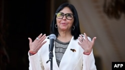 Gobernante interina de Venezuela, Delcy Rodríguez, pidió al parlamento de su país la denominada Ley contra el odio. (AFP)