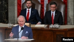 El rey Carlos de Gran Bretaña se dirige a una sesión conjunta del Congreso, en el Capitolio de los EEUU, el 28 de abril de 2026.