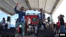 Integrantes de la agrupación "La Quilombera".