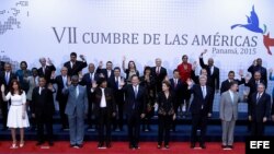 Foto oficial de la VII Cumbre de Jefes de Estado y de Gobierno de las Américas que se celebrará en la Ciudad de Panamá.