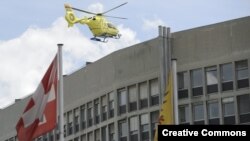 Hospital General de Ginebra, donde pasó la noche el secretario de Estado John Kerry.