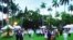 Vista de los jardines de la residencia del Embajador de España en Cuba.