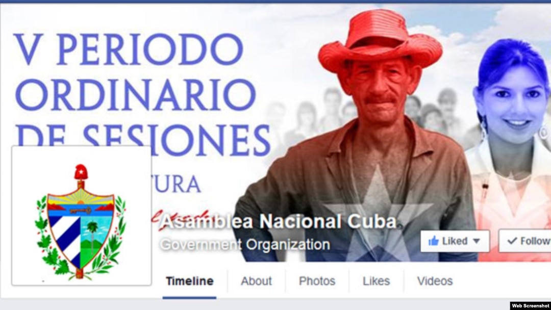Asamblea Nacional de Cuba, Facebook y Twitter.