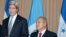 El secretario de Estado de EE.UU., John Kerry habla junto al presidente de El Salvador, Salvador Sánchez Cerén, en foto de archivo