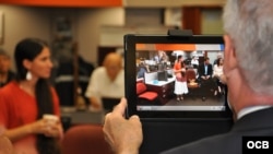 Yoani Sánchez de visita en Martí Noticias