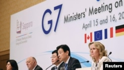 Reunión del G7 en Sapporo, Japón, el 16 de abril de 2023. (Kyodo via REUTERS).