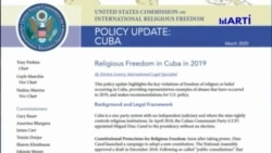 Informe de Comisión de Libertad Religiosa Internacional destaca violaciones en Cuba