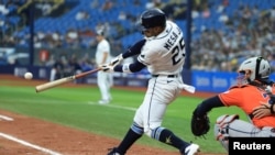 Víctor Mesa Junior se ha ganado un espacio en la alineación de los Rays de Tampa Bay.