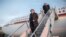 La canciller alemana Angela Merkel llega a Washington DC. 