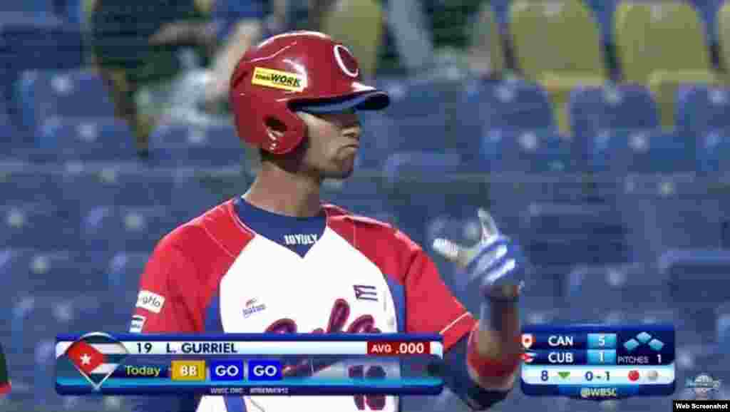 Lourdes Gurriel, jardinero cubano.