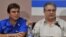 El presidente de IBAF, el italiano Ricardo Fraccari (d), junto al vicepresidente de la IBAF e hijo de Fidel Castro, Antonio Castro (i)enero de 2012 