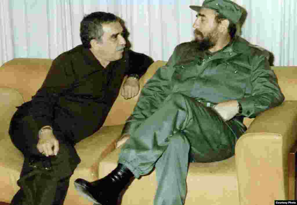 Gabriel García Márquez y Fidel Castro en La Habana. (Luis Domínguez)