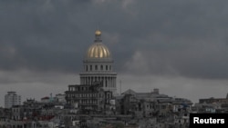 Vista del Capitolio de La Habana en medio del apagón general, en marzo de 2026. 