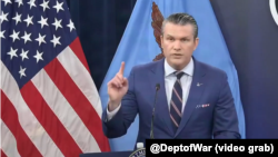 El secretario de Guerra de EEUU Pete Hegseth.