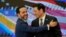 El presidente colombiano Abelardo De La Espriella y secretario de Estado de EEUU Marco Rubio durante la firma de acuerdos bilaterales en Barranquilla, Colombia.