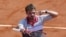 Wawrinka celebra su victoria ante Tsonga.