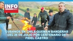 La acción de protesta de cubanos en Chile ante campaña por centenario de Fidel Castro 