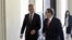 El ministro de Relaciones Exteriores de Cuba, Bruno Rodríguez, y su homólogo de Suiza, Didier Burkhalter, en La Habana.