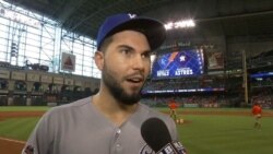 El cubanoamericano Eric Hosmer batio de 4-3...Dale!