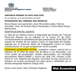 Sentencia a Nando Obedece.