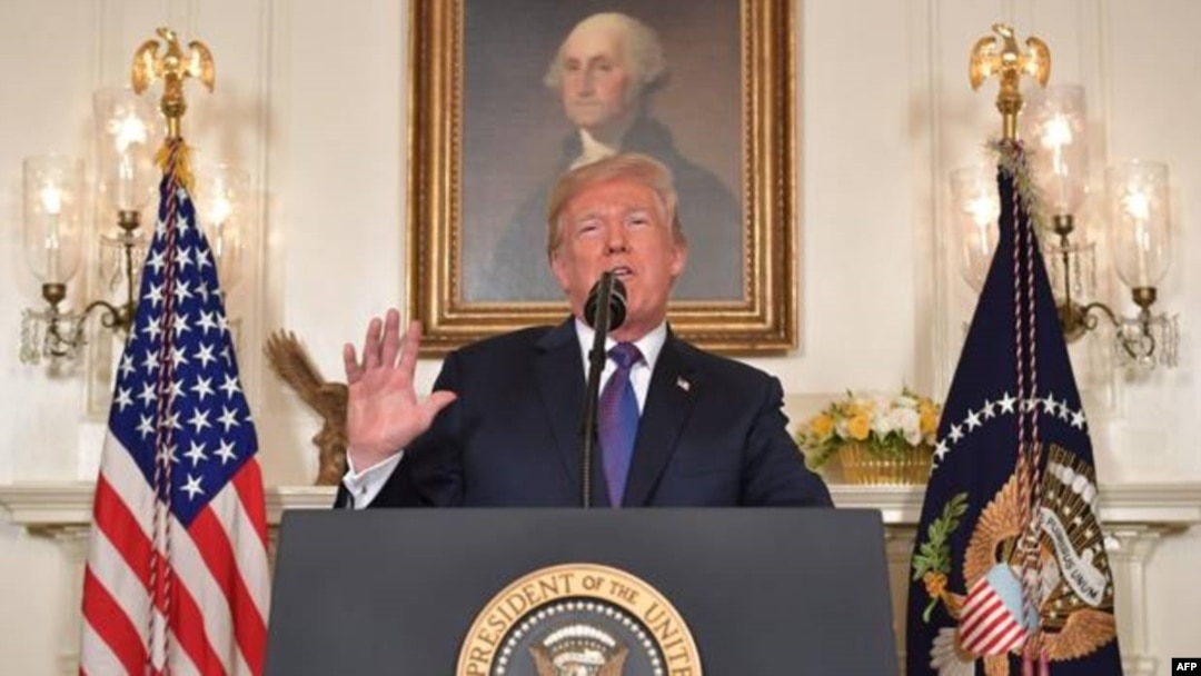 El Presidente de EE.UU Donald Trump anuncia bombardeos estratégicos a Siria