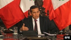 Ollanta Humala dijo que su gobierno no puede dialogar con terroristas que matan a mansalva y secuestran niños.