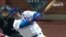 Yoenis Céspedes conectó un jonrón en el séptimo inning.